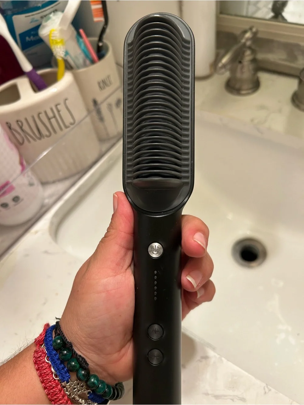 Tymo Kids Hair Brush — Black with Pink Trim